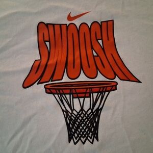 Nike Swoosh Basketball T-shirt- White And Orange